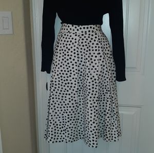 Black polka dot  flareskirt